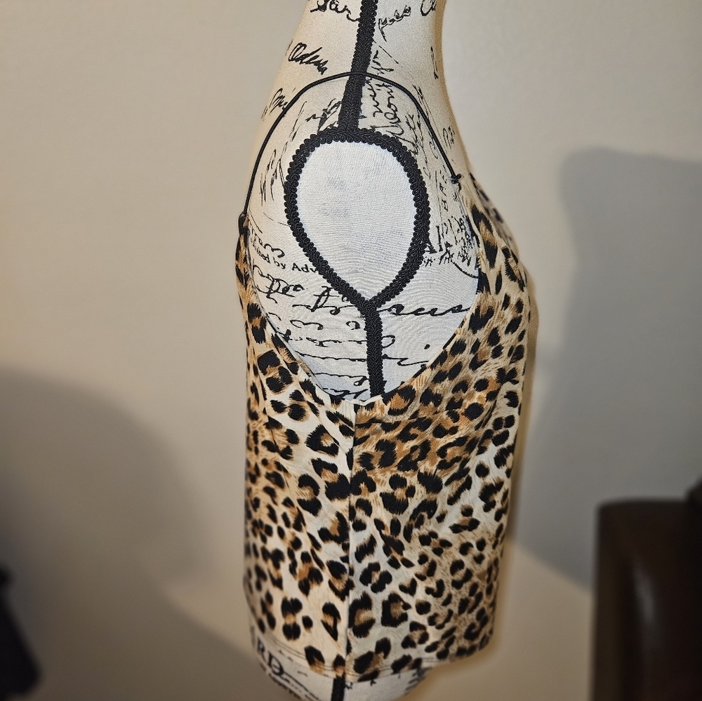 Vibe Juniors Cheetah Print Spaghetti Strap Tank Top Size Xl - Picture 5 of 7